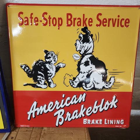 American brakeblok automotive advertising sign