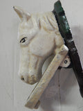 Door Knocker -Cast Ion Horse Head With Lucky Horse Shoe