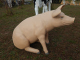 Statue - Life Size Piggy Sitting