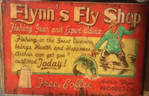 Flat Tin Sign - FLYNN'S FLY Shop