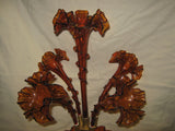Epergne Amber Colored Glass