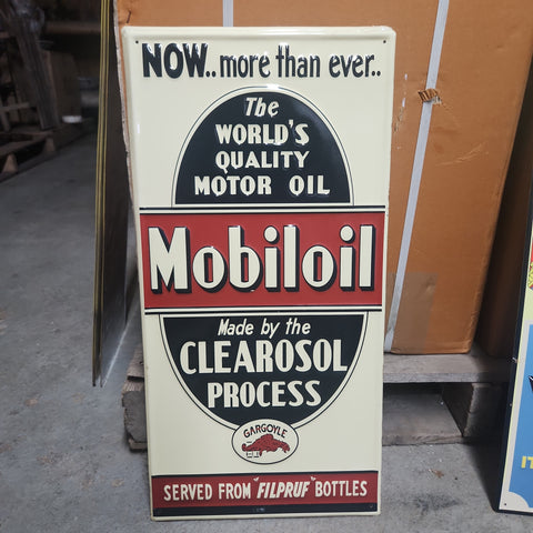 Mobiloil automotive advertising sign