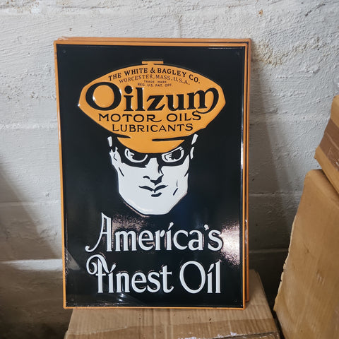 Oilzum motor oil automotive advertising sign
