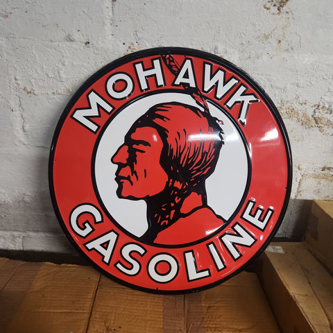 Mohawk gasoline automotive advertising sign