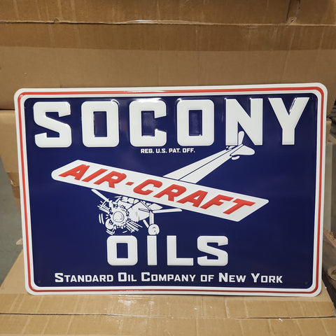 Socony air-craft automotive advertising sign