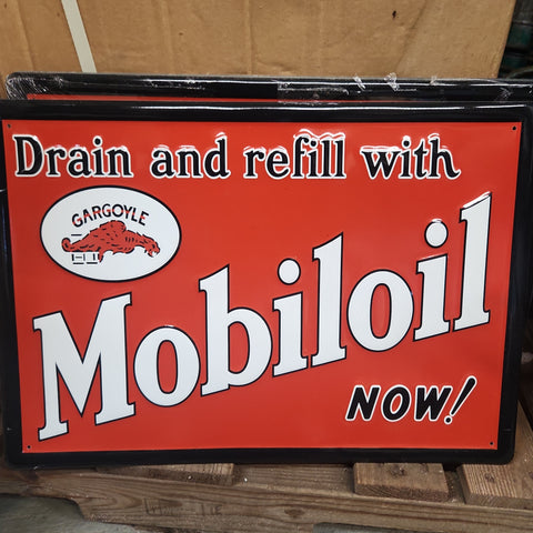 Mobil oil automotive advertising sign