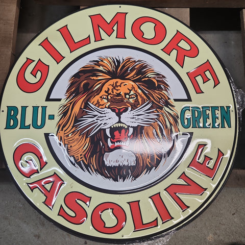 Gilmore blu green automotive advertising sign