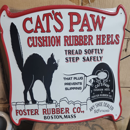 Cats paw rubber advertising sign