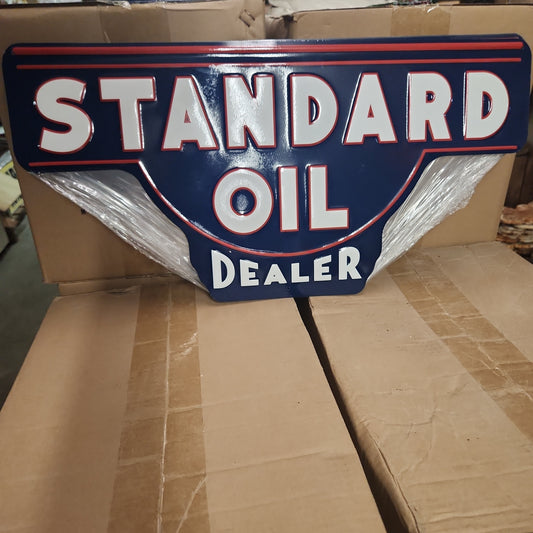 Standard oil dealer automotive advertising sign