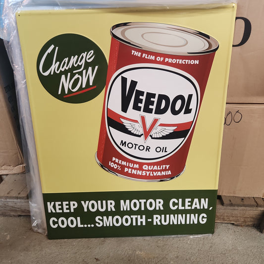 Veedol big motor oil automotive advertising sign