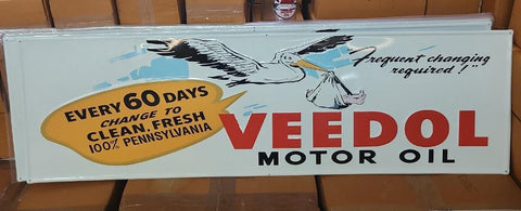 Veedol motor oil long automotive advertising sign