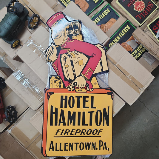 Hotel hamilton advertising sign