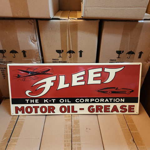 Fleet Motor Oil Automotive Advertising Sign