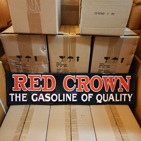 Red crown Gasoline Automotive Advertising Sign
