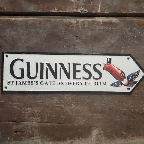 Guiness cast iron sign.