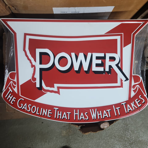 Power gasoline automotive advertising sign