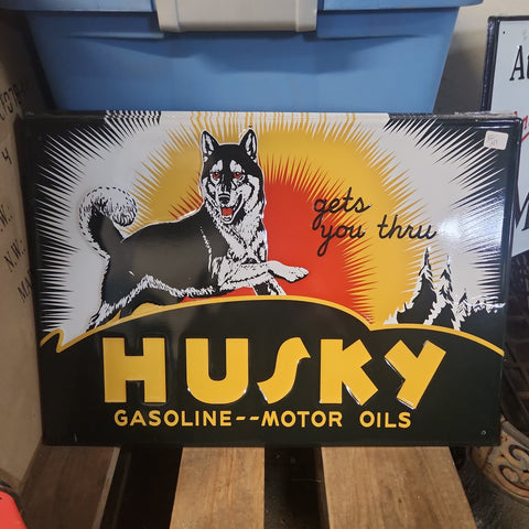 Husky service automotive advertising sign