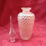 Glass Bottle - Pink Perfume Bottle with Stopper