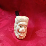 Hand-carved Bone lion pipe