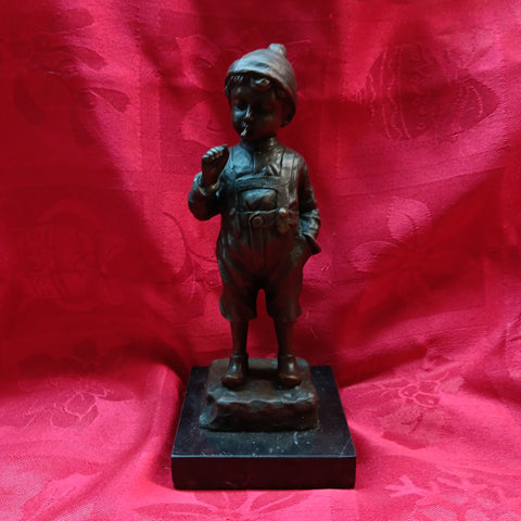 J. Schmidt-Felling "Le Petit Fumeur" Bronze Statue