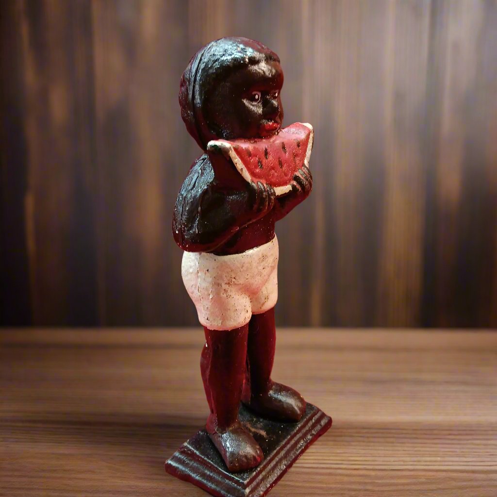 Americana Cast Iron Bank - Americana Boy Eating Watermelon