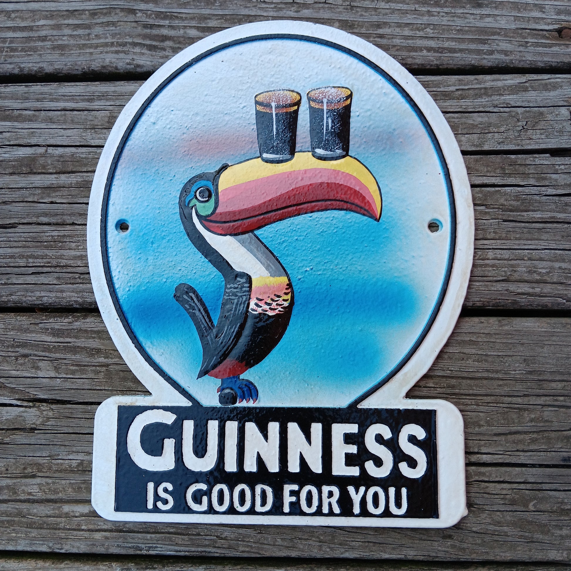 Guiness "Is Good For You" Cast Iron Sign-Jantiques LLC.