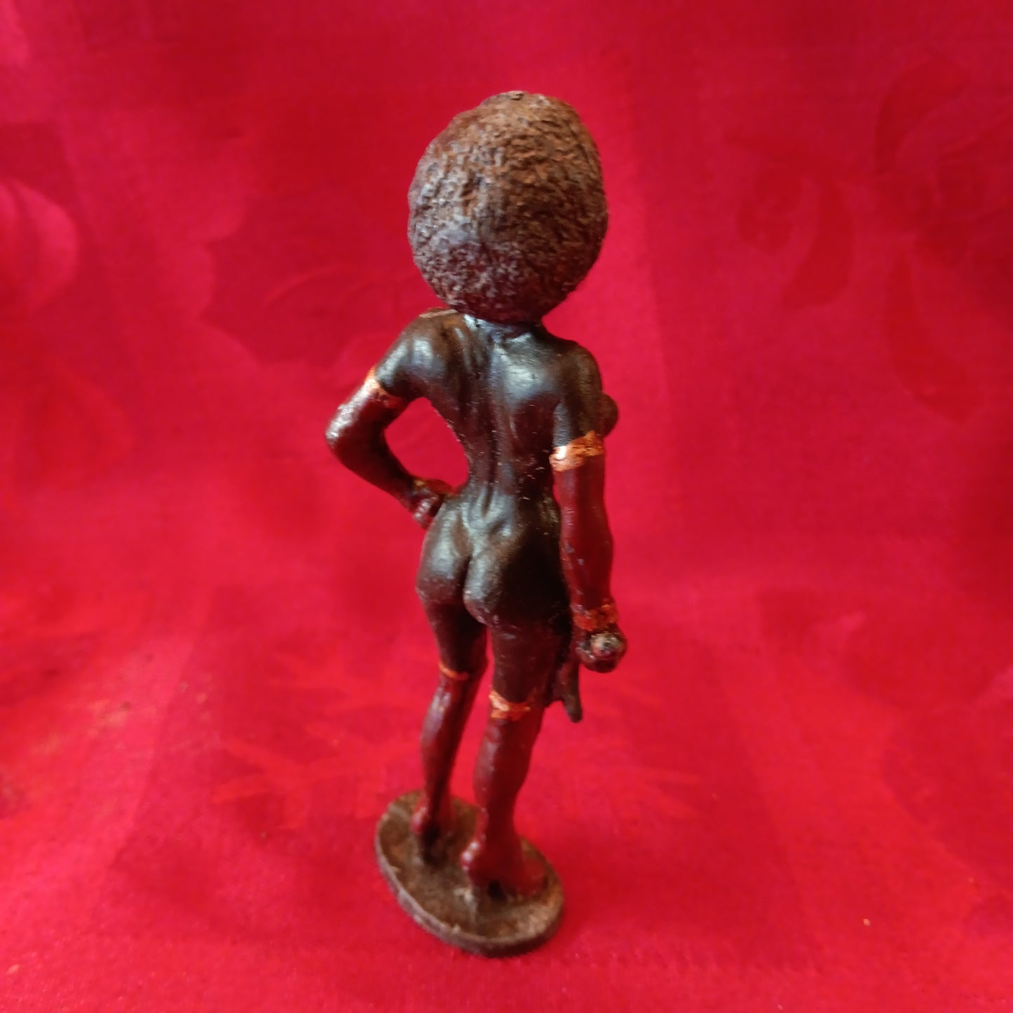 Lead Erotic Black Americana Afro Woman with Mini Whip