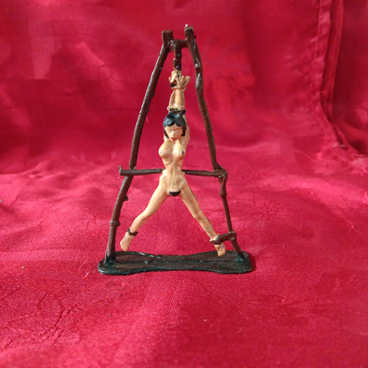 Lead Erotic Naked Woman Tied Up - Black Hair