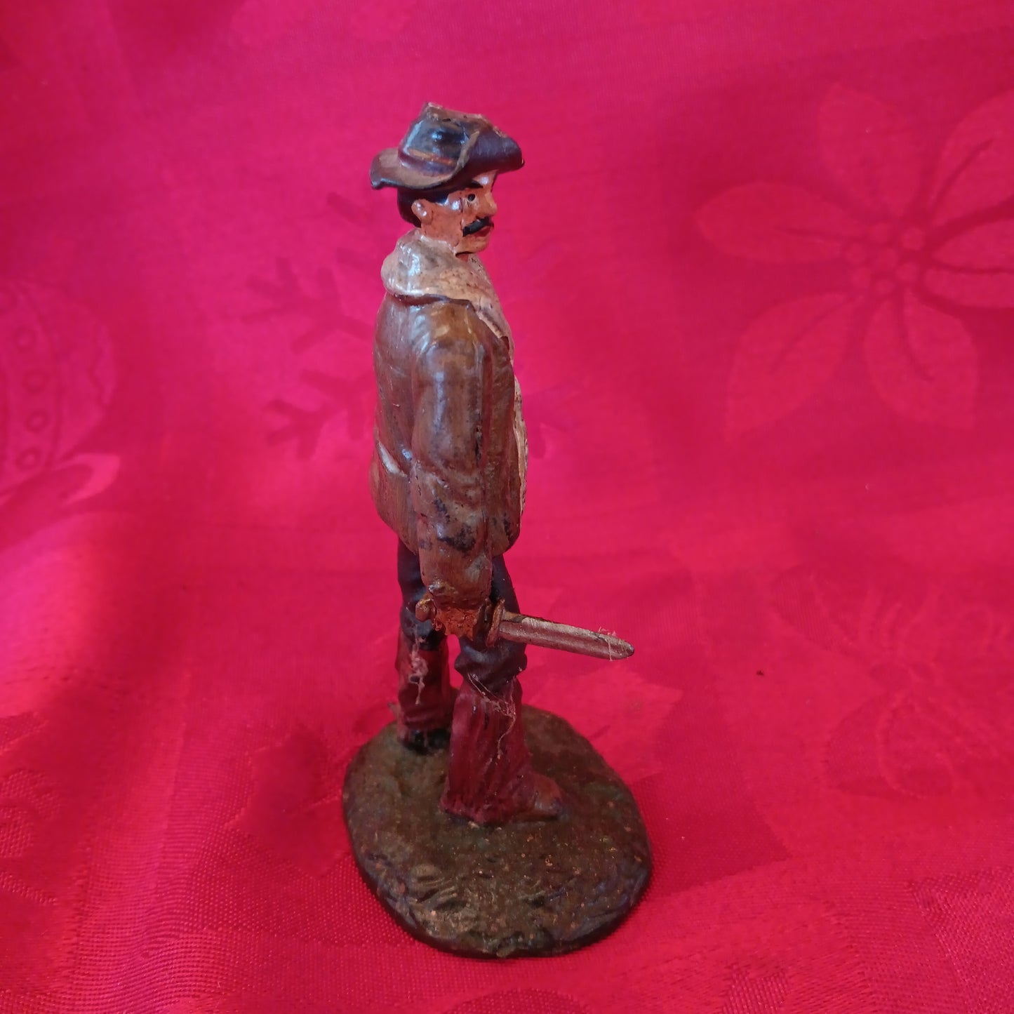 Lead Cowboy with Knife