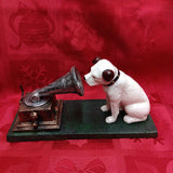 NIPPER DOG Cast Iron Figurine - RCA Nipper Dog w/ Gramophone Victor