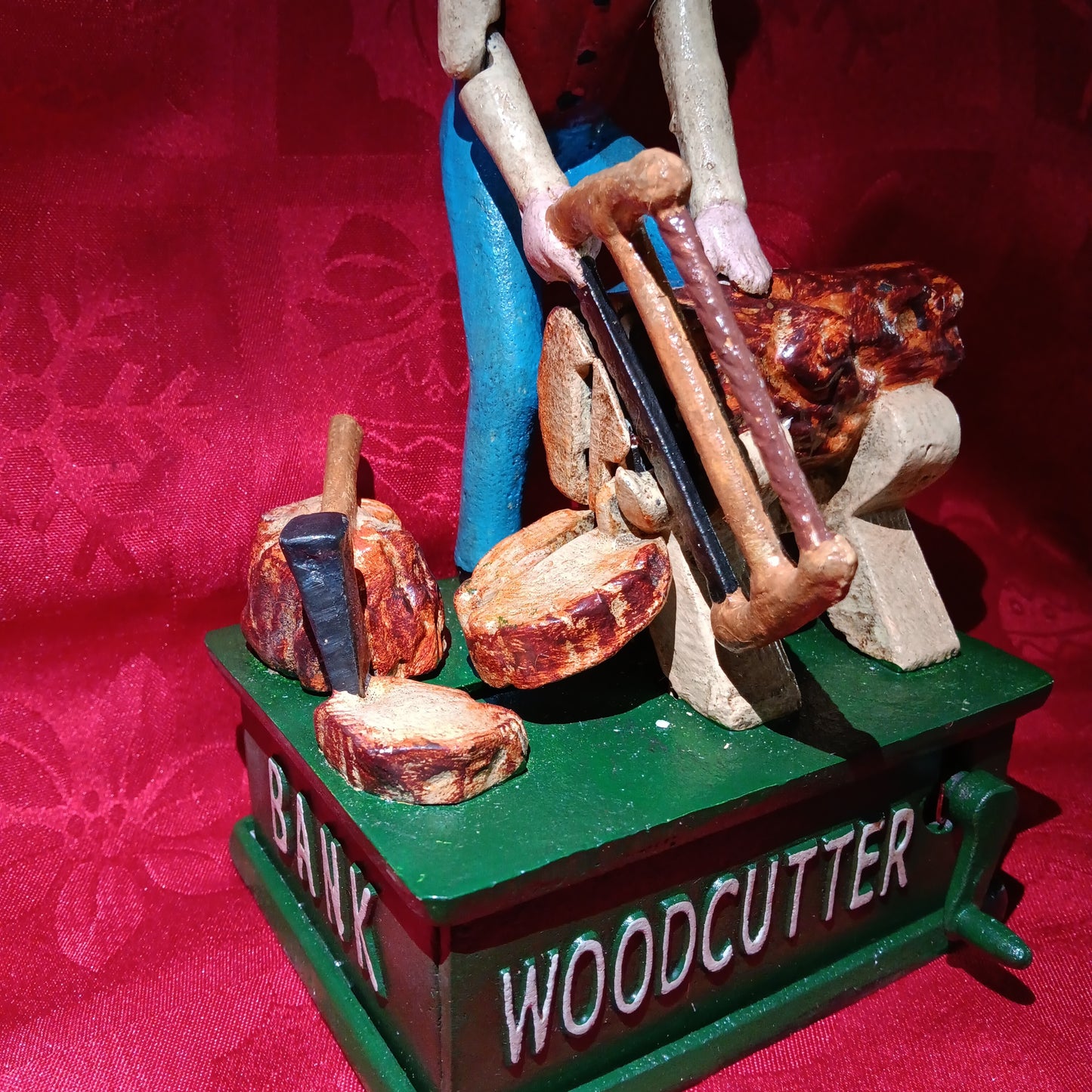 Woodcutter Cast Iron Mechanical Coin Bank