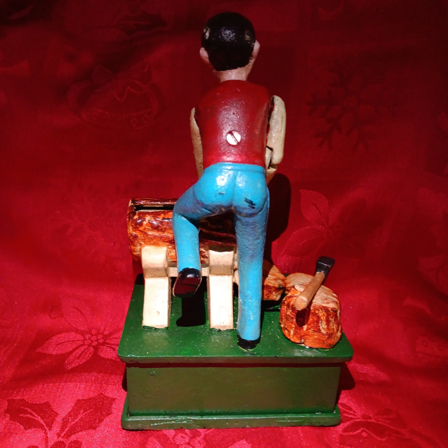 Woodcutter Cast Iron Mechanical Coin Bank