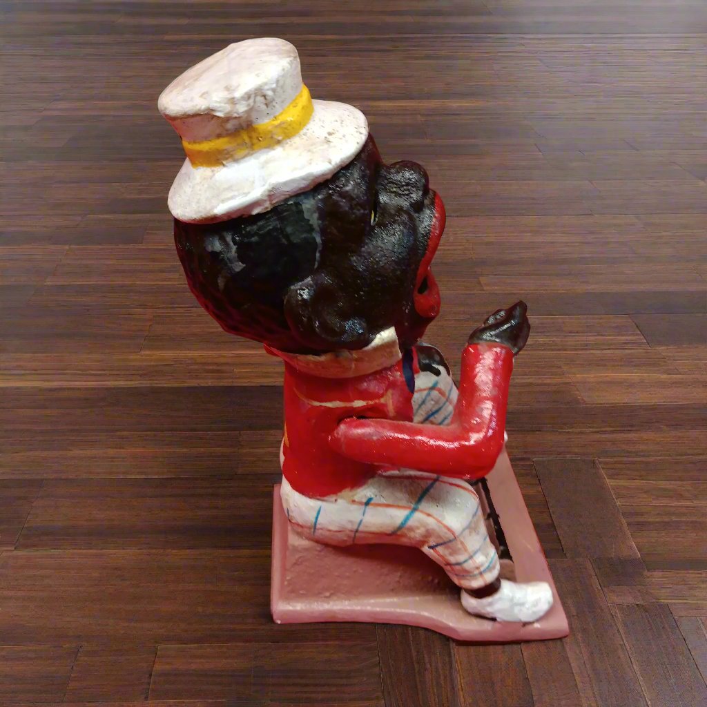 Cast Iron Mechanical Bank - Americana Top Hat Man Marble Game