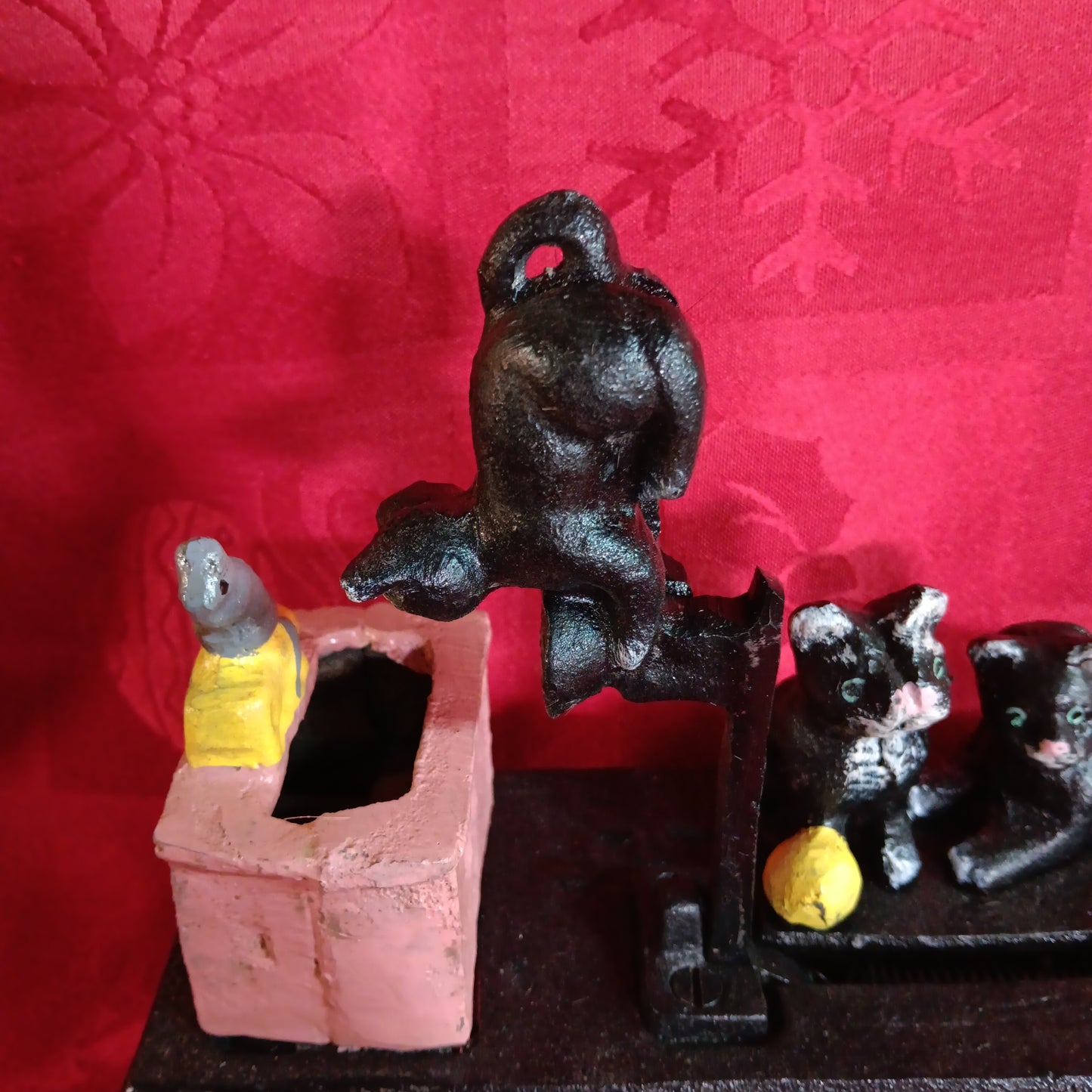 Cat and Mouse Cast Iron Mechanical Coin Bank