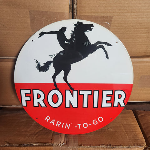 Frontier 12inch round sign.