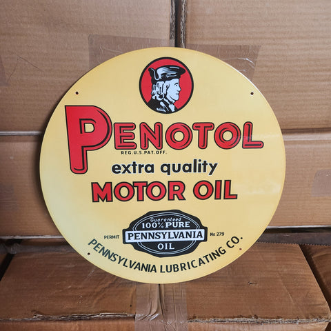 Penotol 12inch round automotive advertising sign