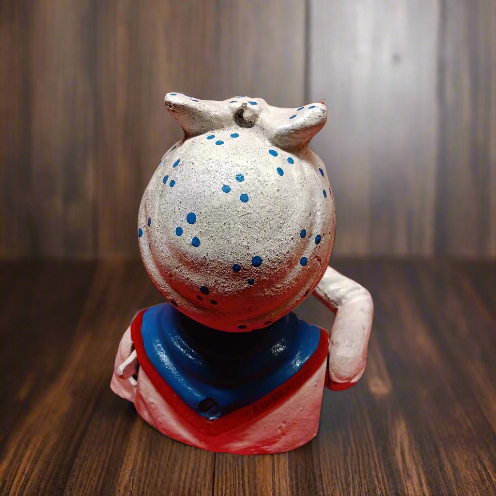 Cast Iron Mechanical Bank - Aunt Jemima Red, White, Blue