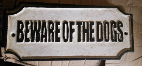 Cast Iron Sign - "Beware Of The Dog"