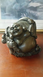 Bronze Figurine - Cheerful Hotei God Of Wealth
