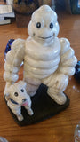 Michelin  Figurine -Cast Iron Michelin Man Kneel w/ Michelin Dog