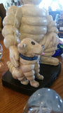 Michelin  Figurine -Cast Iron Michelin Man Kneel w/ Michelin Dog