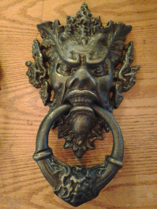 Door Knocker -Cast Iron  Heavy Neptune Poseidon Man God