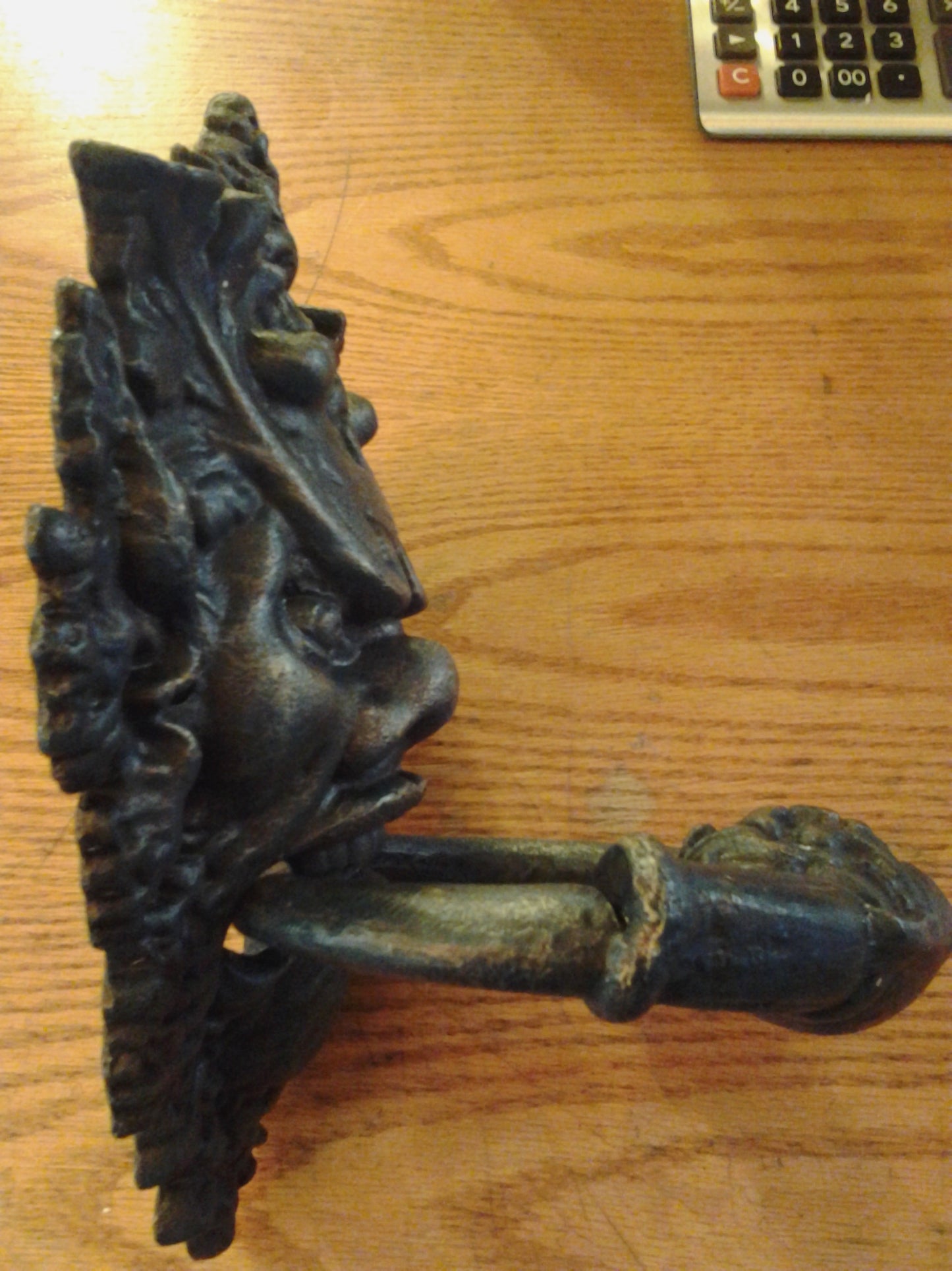 Door Knocker -Cast Iron  Heavy Neptune Poseidon Man God