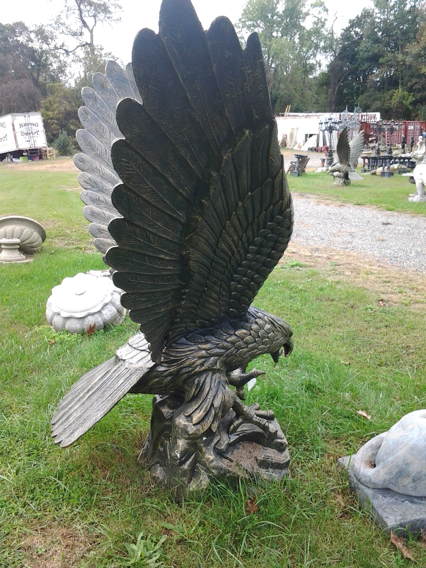 Cast Iron Statue - Iron Eagle