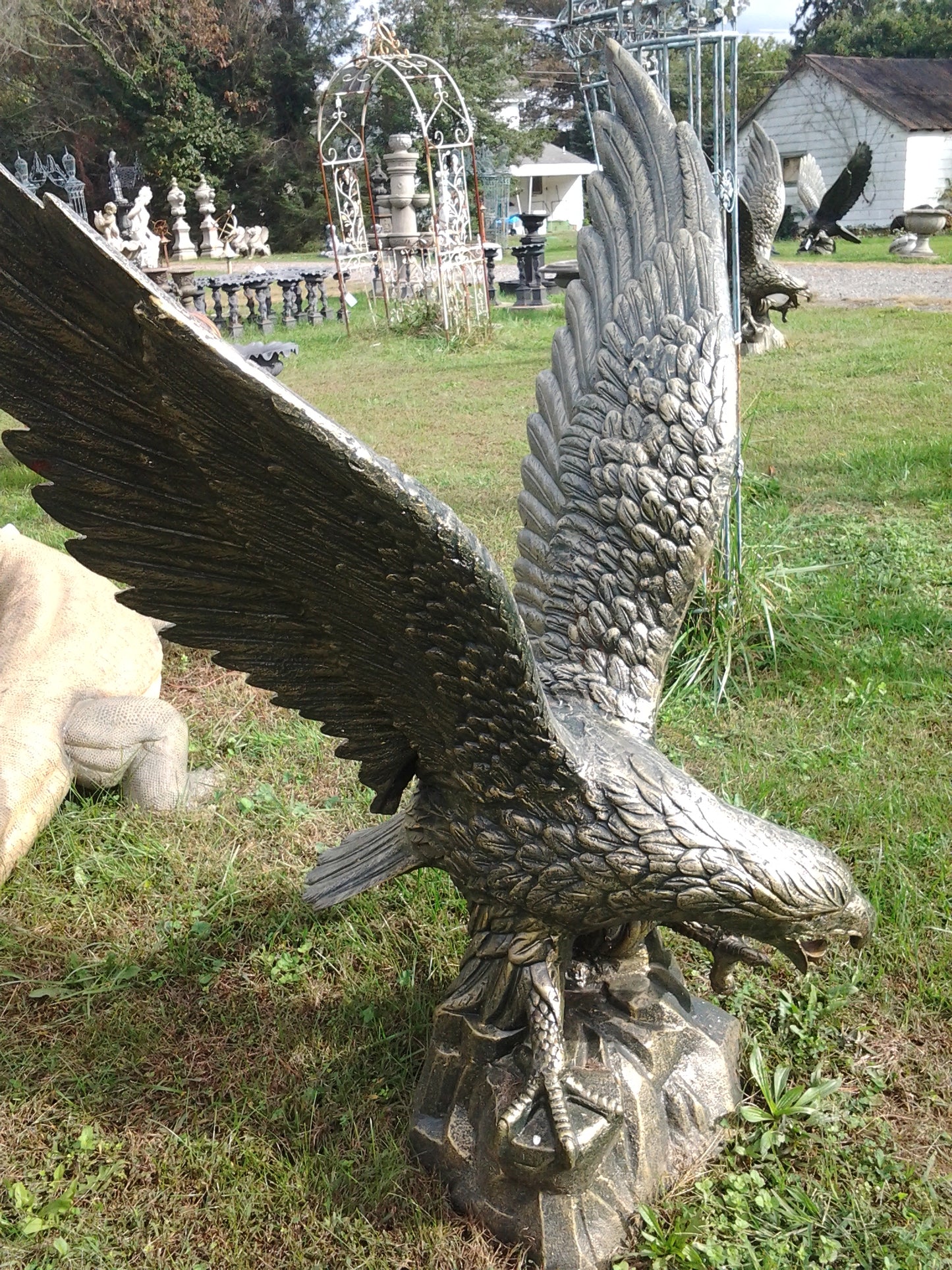 Cast Iron Statue - Eagle