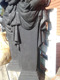 Fiberglass Statue - Stone Dust Pair Greek Lady Painted Black