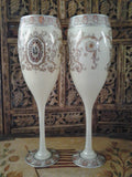 Moser Glass - Pair of Cream White Cup Shape