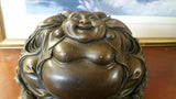 Bronze Figurine - Laughing Hotei God Of Wealth