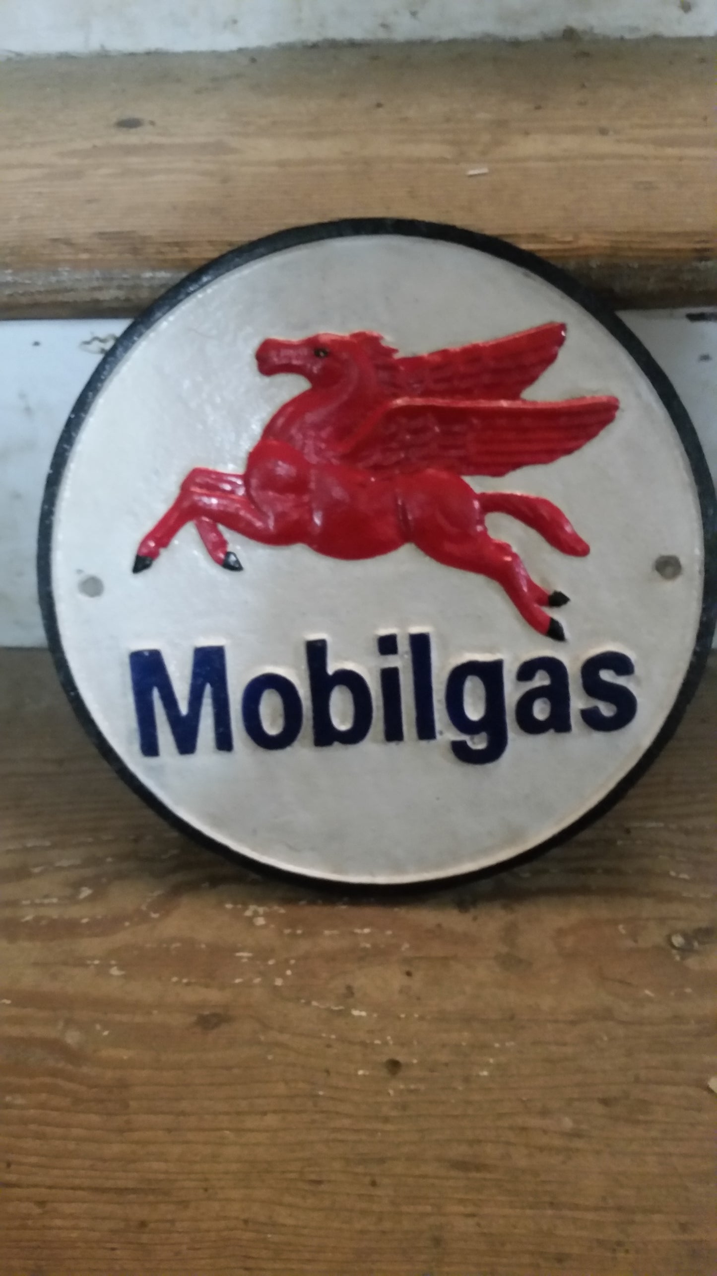 Cast Iron Sign - Round Pegasus-Jantiques LLC.