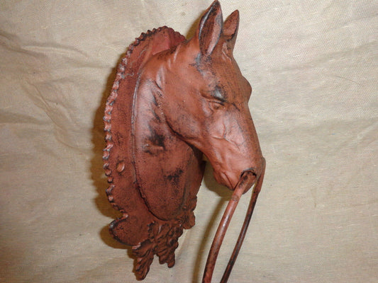 Cast Iron Towel Rack - Farm Horse Head